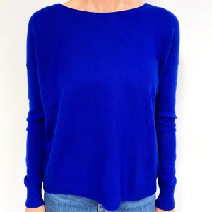 Admiral Blue Cashmere Crew Neck Jumper Medium