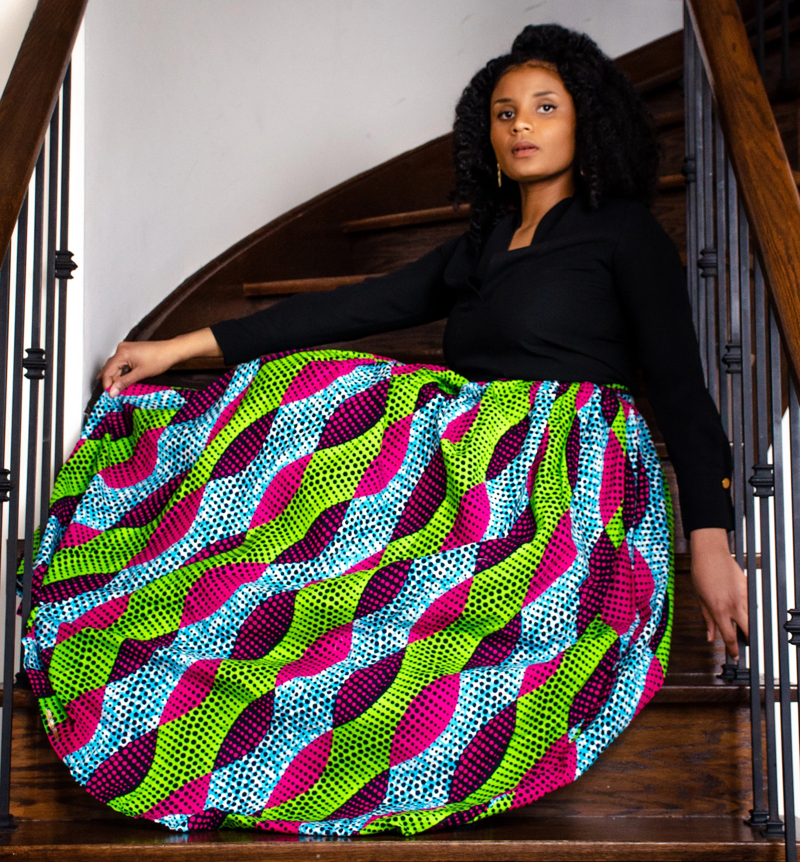 African Print (Ankara) Maxi Skirt