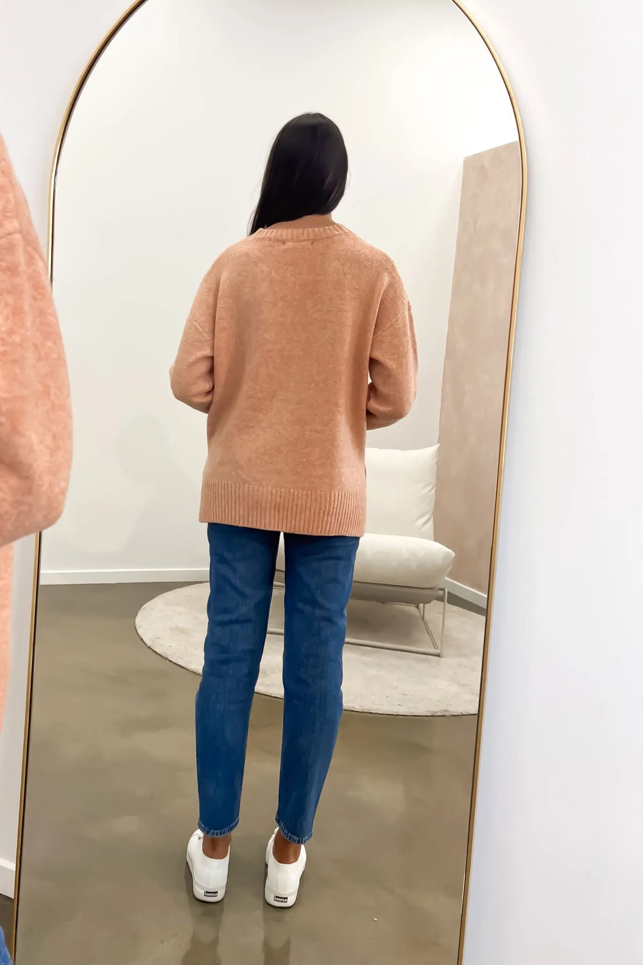 Agnew Knit Jumper Peach