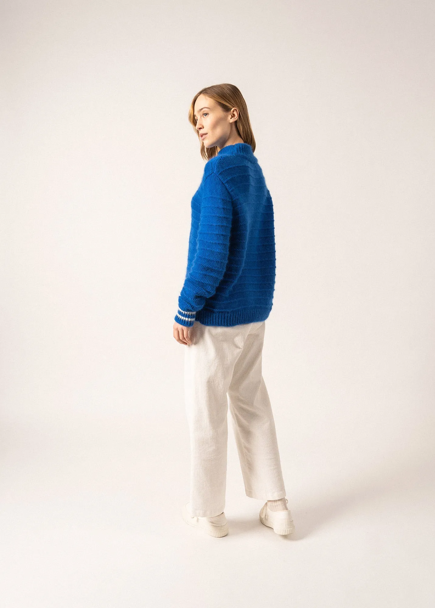 Alpes High-neck Jumper - in wool, with twisted details (GITANE)