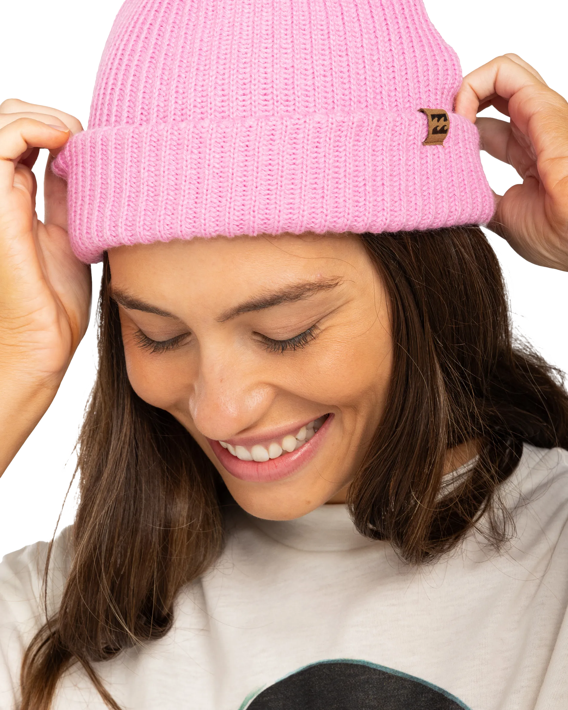 Alta Rib Beanie in Berry Pink