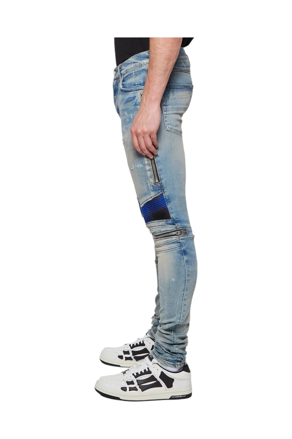 Amiri Plaid MX2 Clay Indigo Jeans