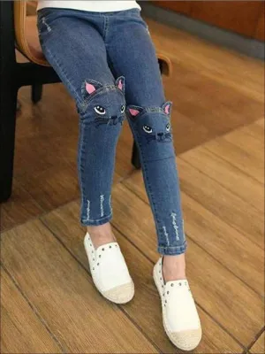 Ankle Cut Kitty Cat Jeans