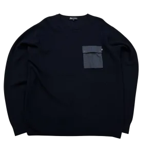 Aquascutum Navy Knit Jumper - XL