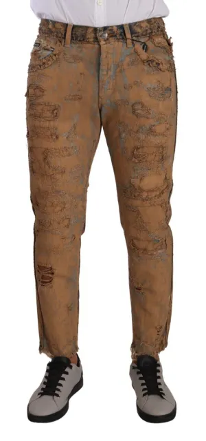 Authentic Distressed Denim Classic Trousers