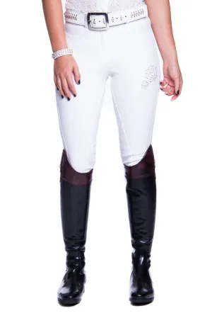 B-Oliver Swarovski Crystal Competition Breeches (White)