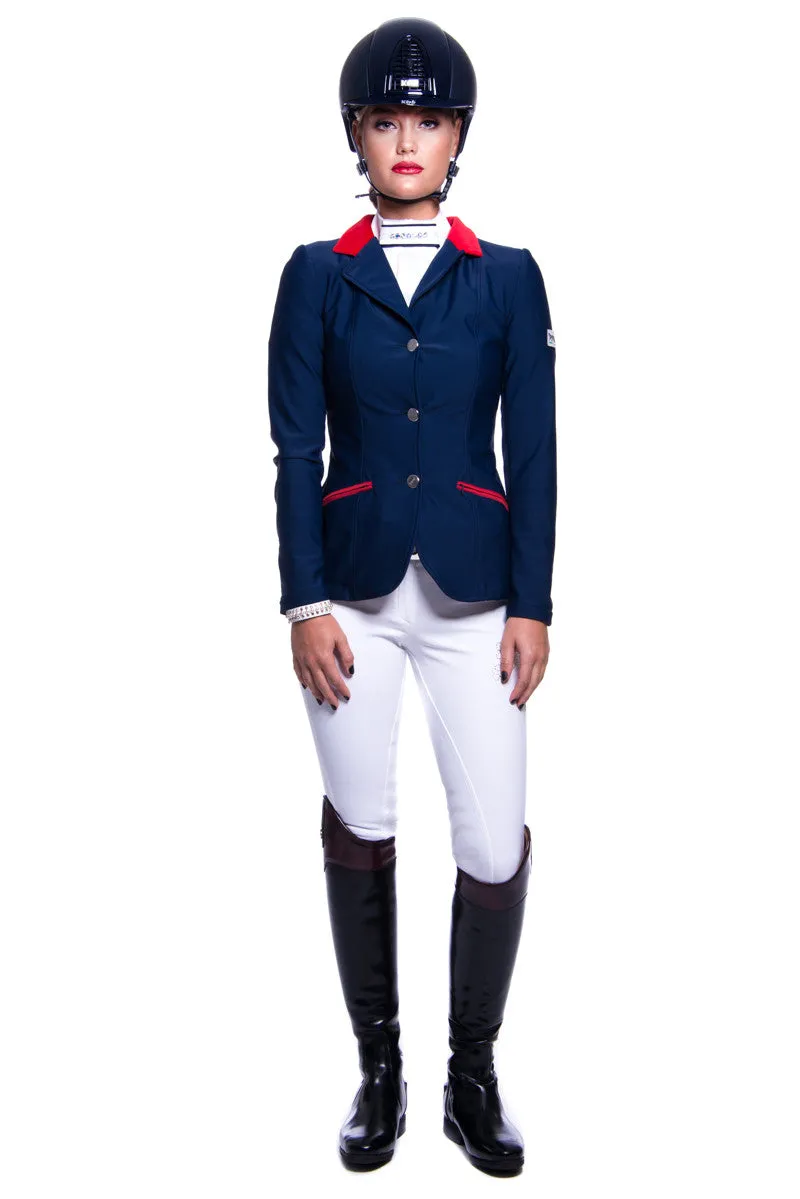 B-Oliver Swarovski Crystal Competition Breeches (White)