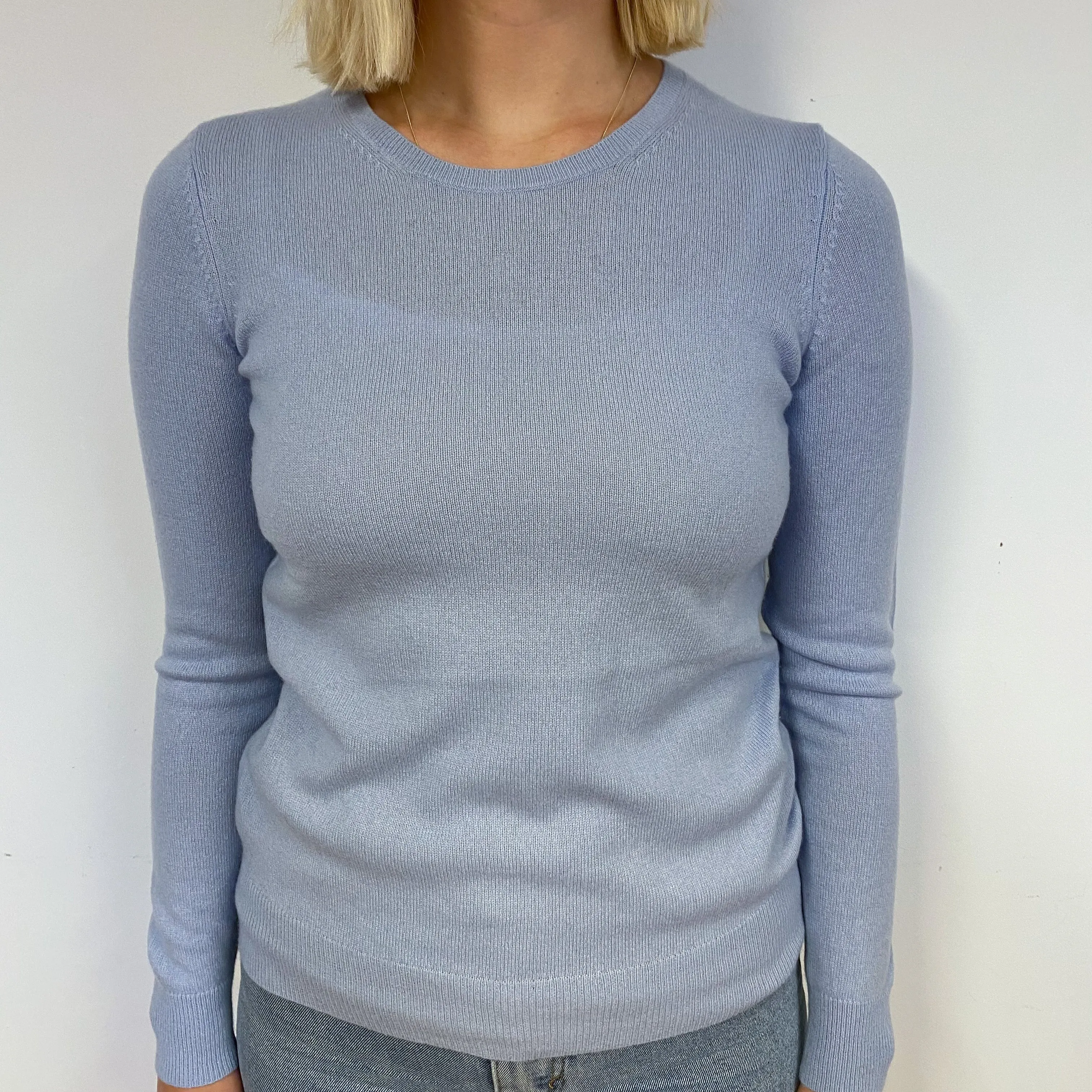 Baby Blue Cashmere Crew Neck Jumper