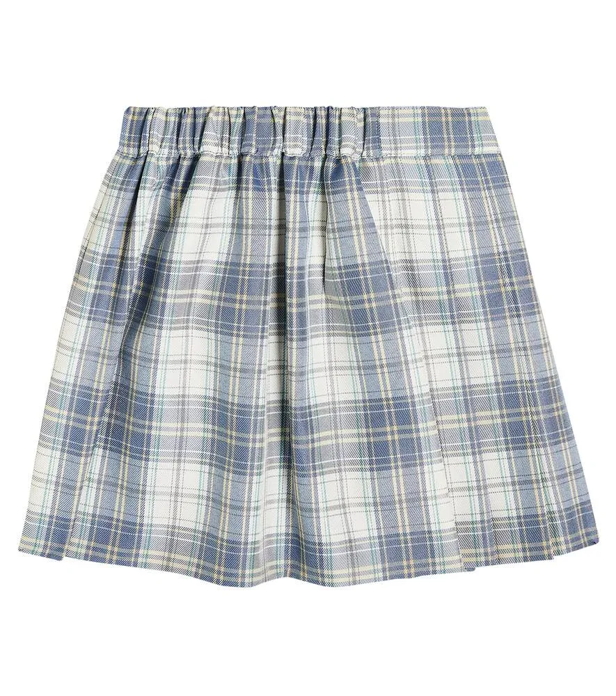 BAPE Plaid Pleated Skirt, Multicolor