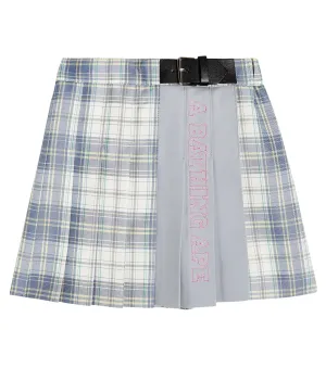 BAPE Plaid Pleated Skirt, Multicolor