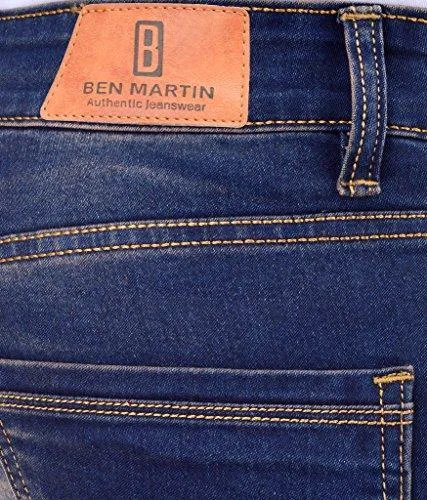 Ben Martin Men'S Denim Jeans (Bmw7-Jj-3-Brown_34-01_Dark Blue With Brown Tint_34)