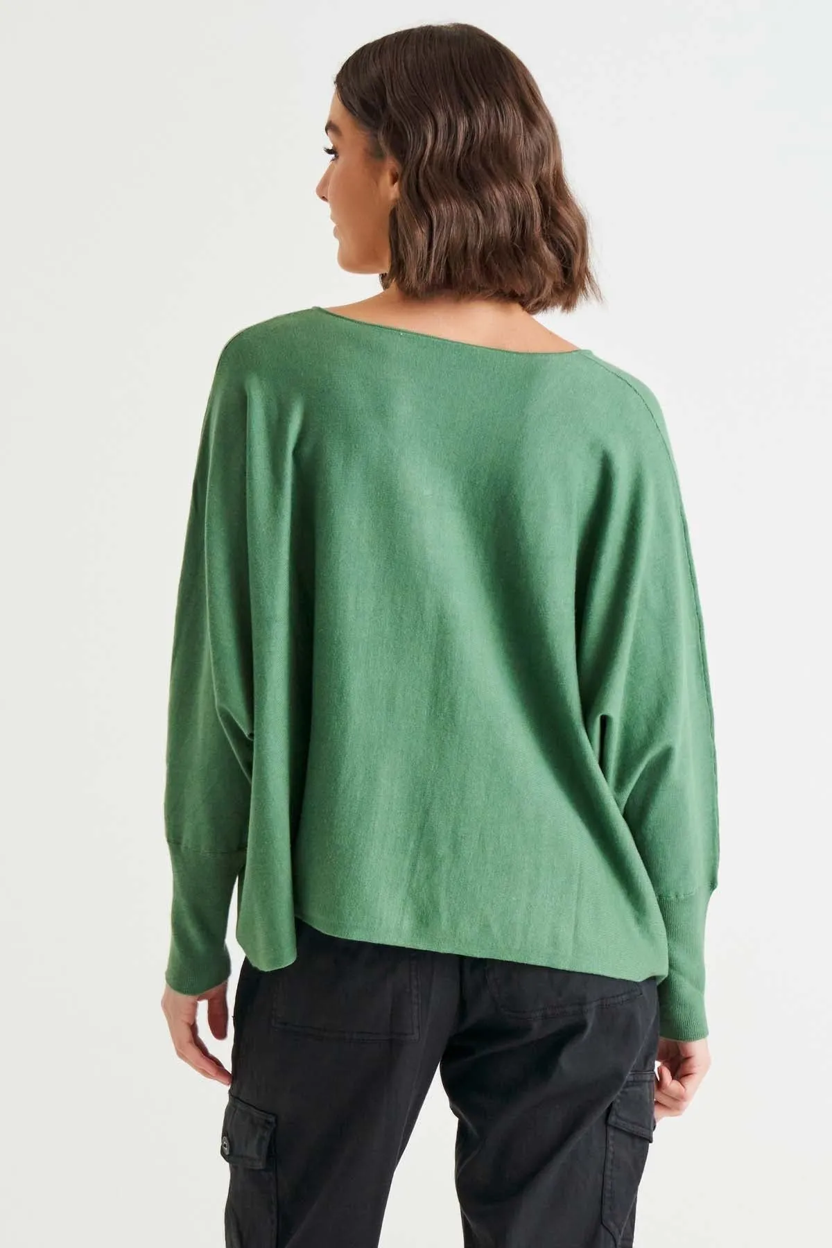 Betty Basics Destiny Oversized Knit Jumper in Powder Green