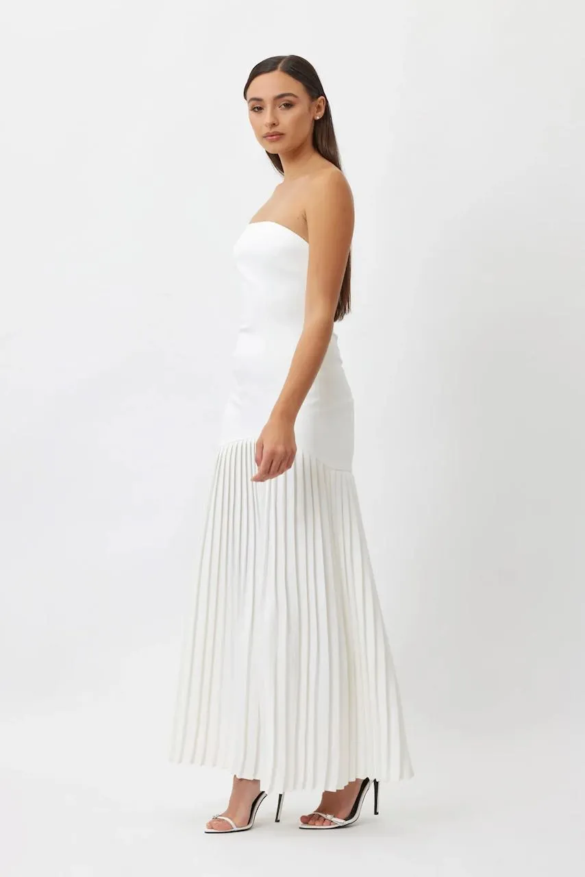 Bianca & Bridgett Mara Pleated Dress - White