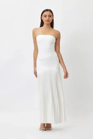 Bianca & Bridgett Mara Pleated Dress - White