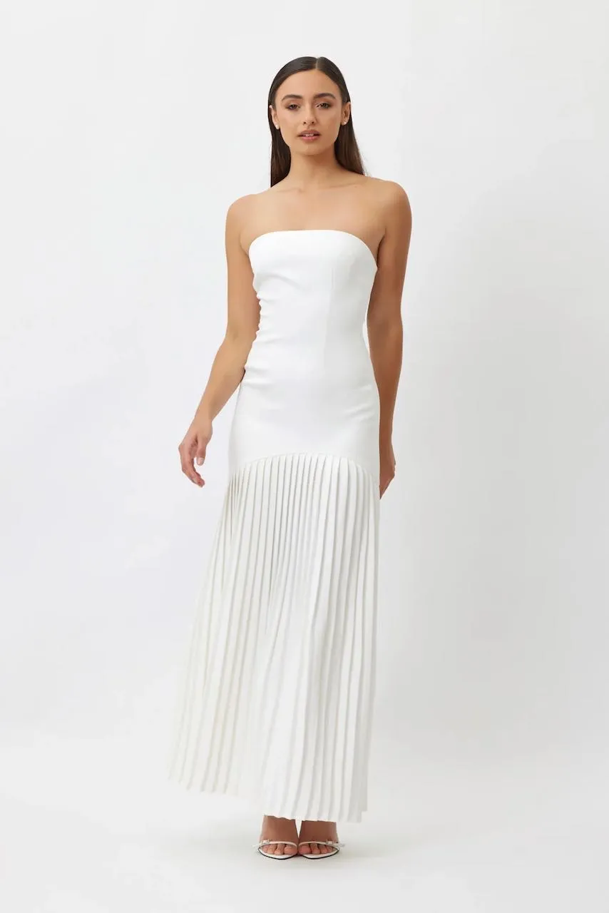 Bianca & Bridgett Mara Pleated Dress - White