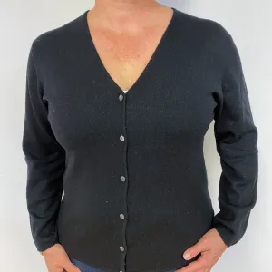 Black Cashmere Cardigan Large