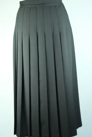 Black Juniors Knife Pleated Skirt