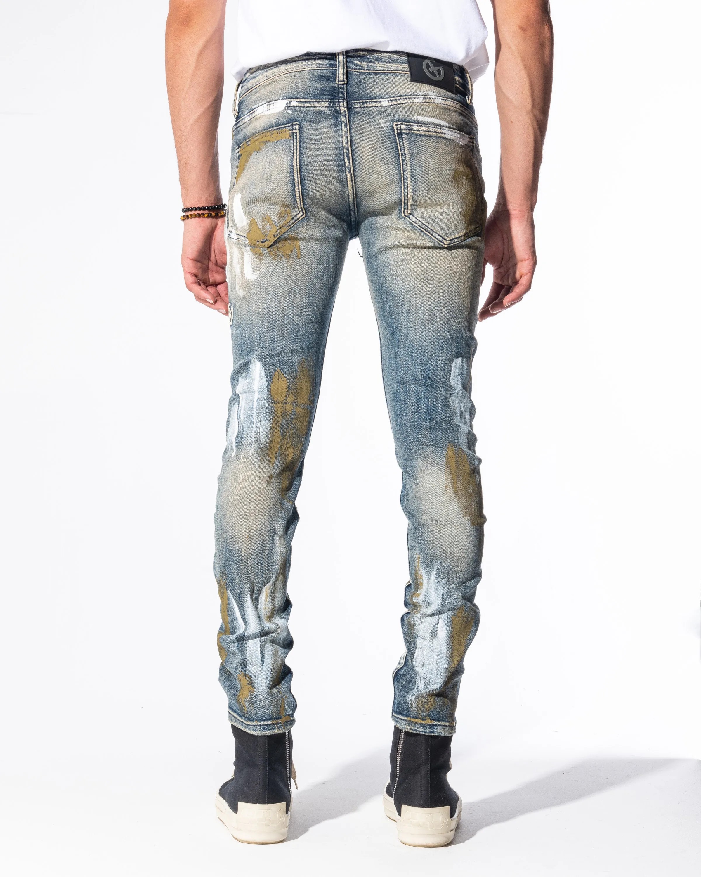 BLAKE DENIM (STONE INDIGO/SPLATTER)