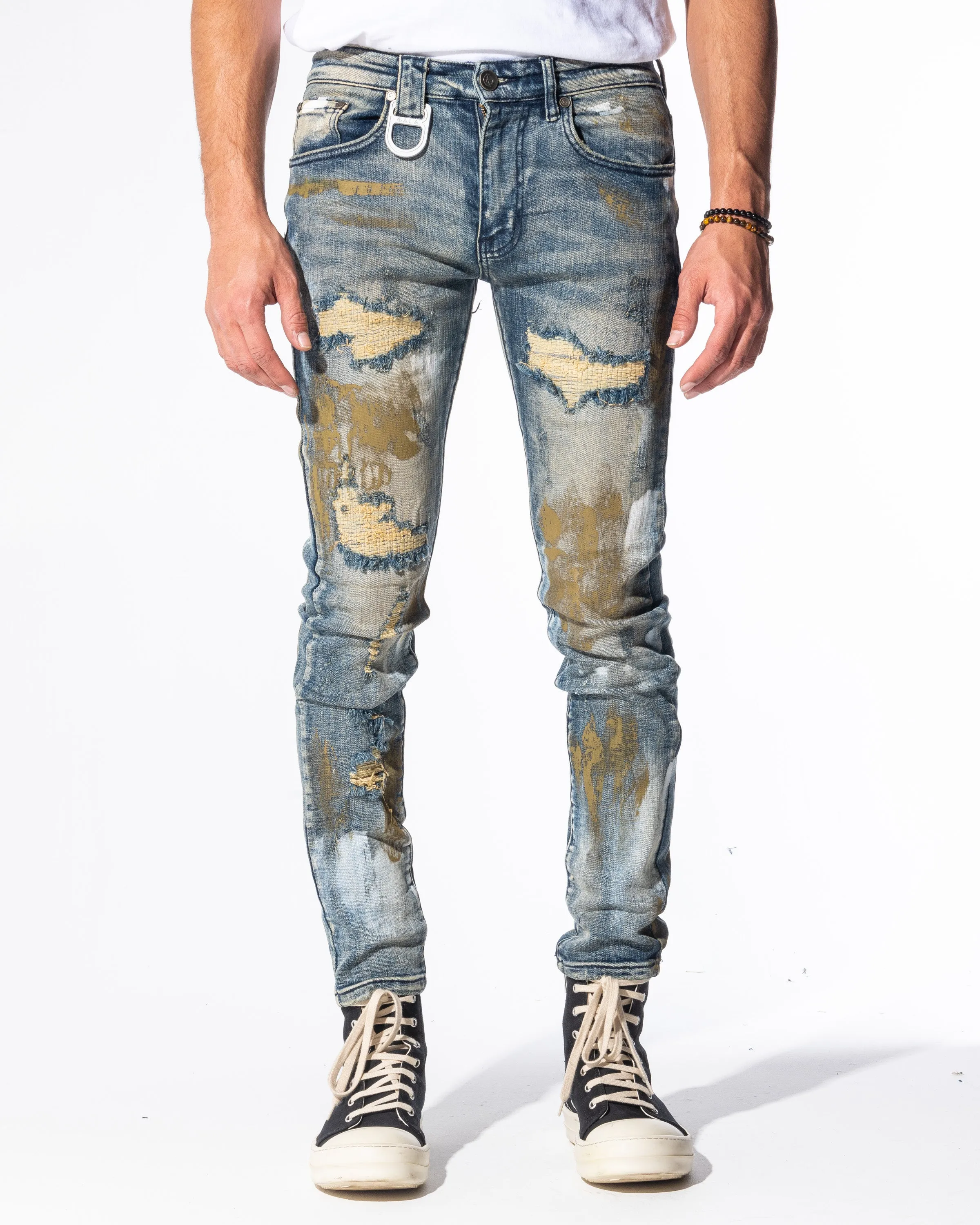 BLAKE DENIM (STONE INDIGO/SPLATTER)