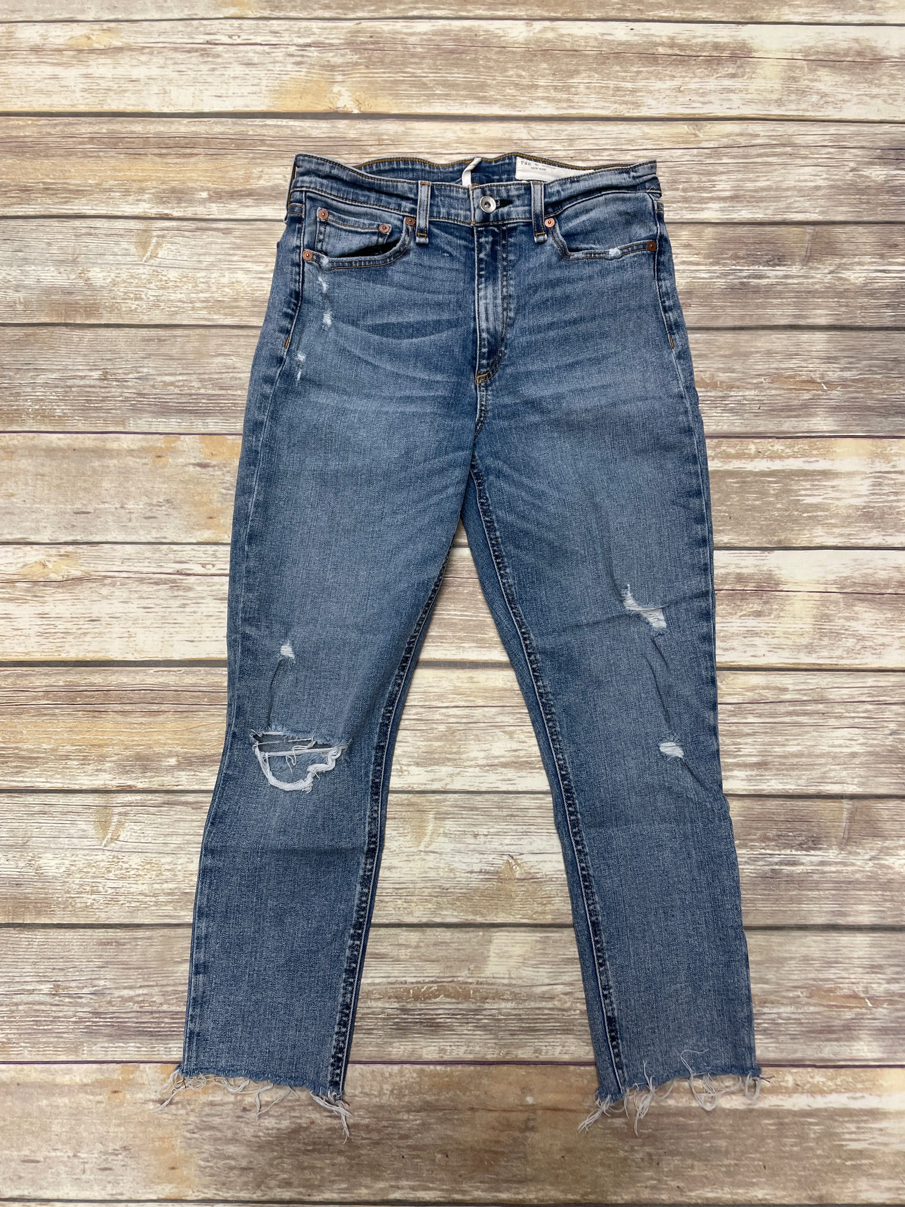 Blue Denim Jeans Skinny Rag & Bones Jeans, Size 8