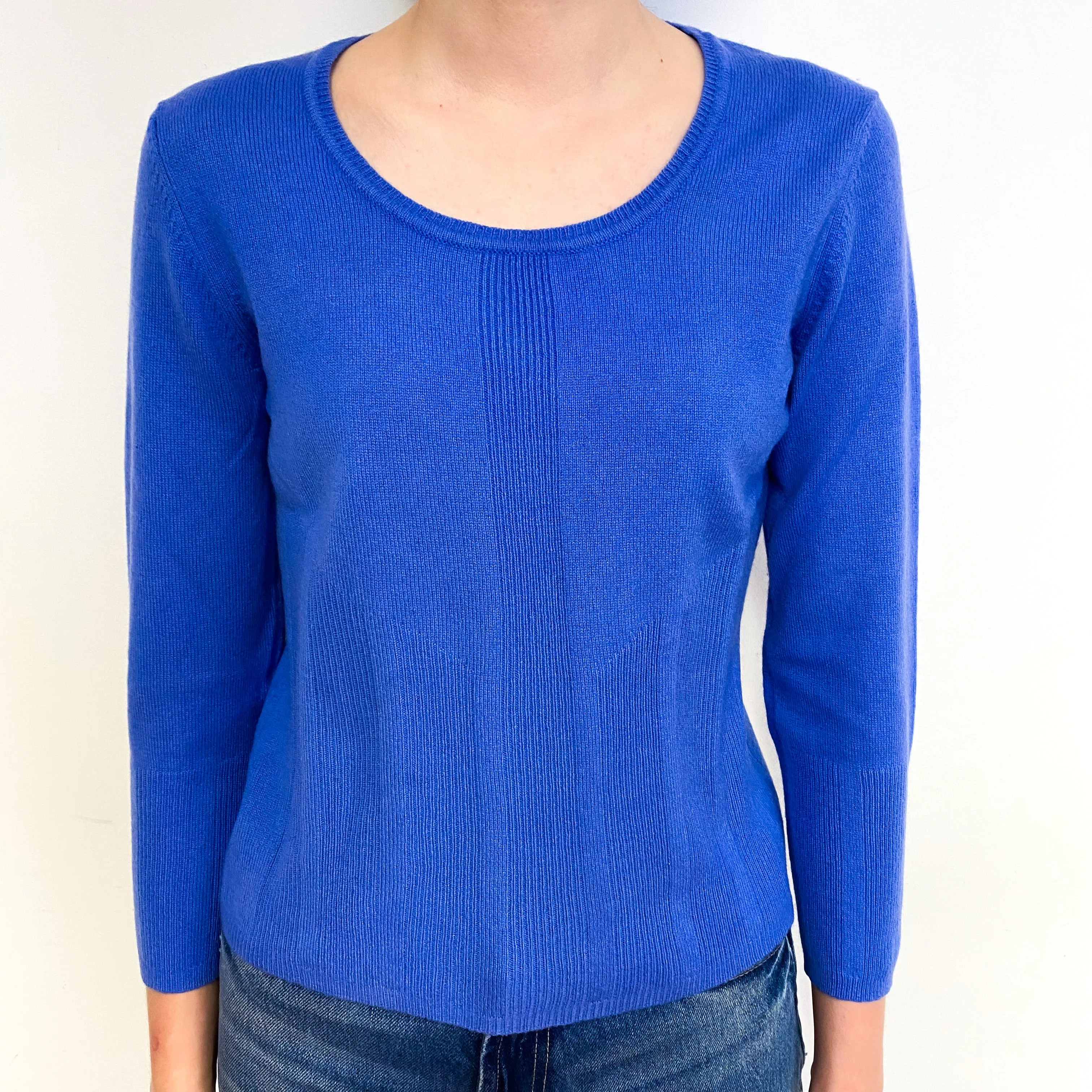 Bluebell Blue Cashmere Scoop Neck Jumper Extra Small/Petite