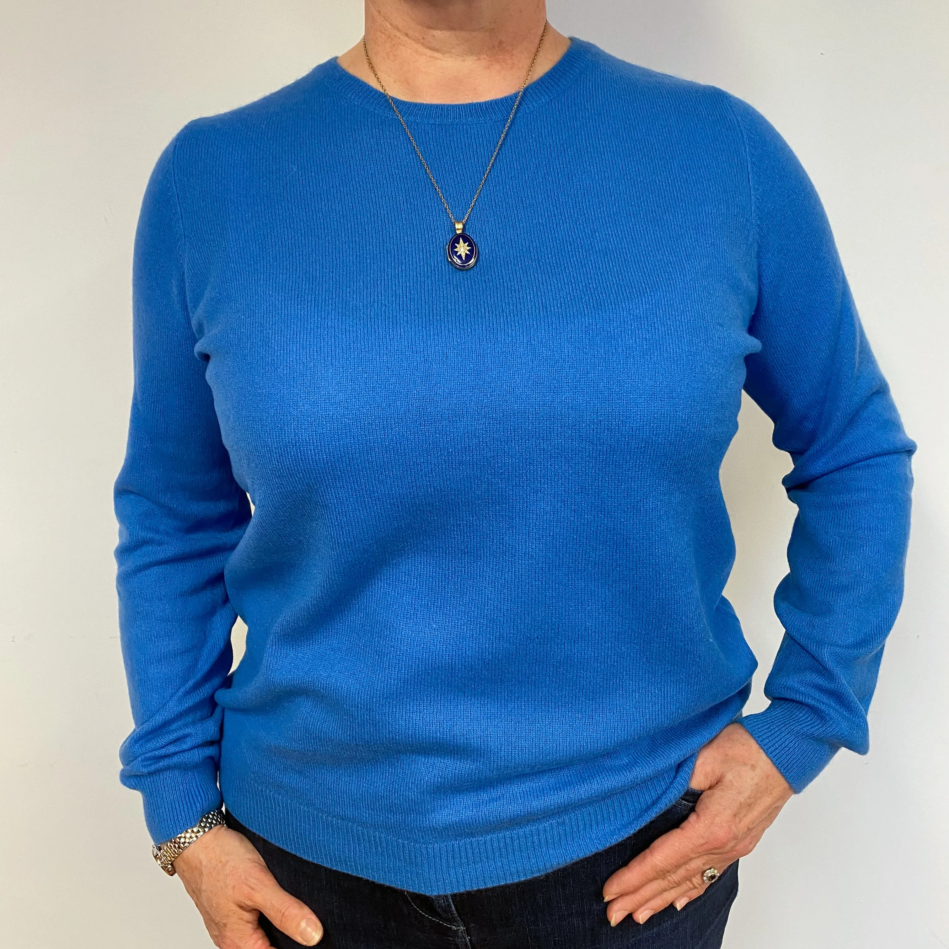 Bluebell Cashmere Crew Neck Jumper Large