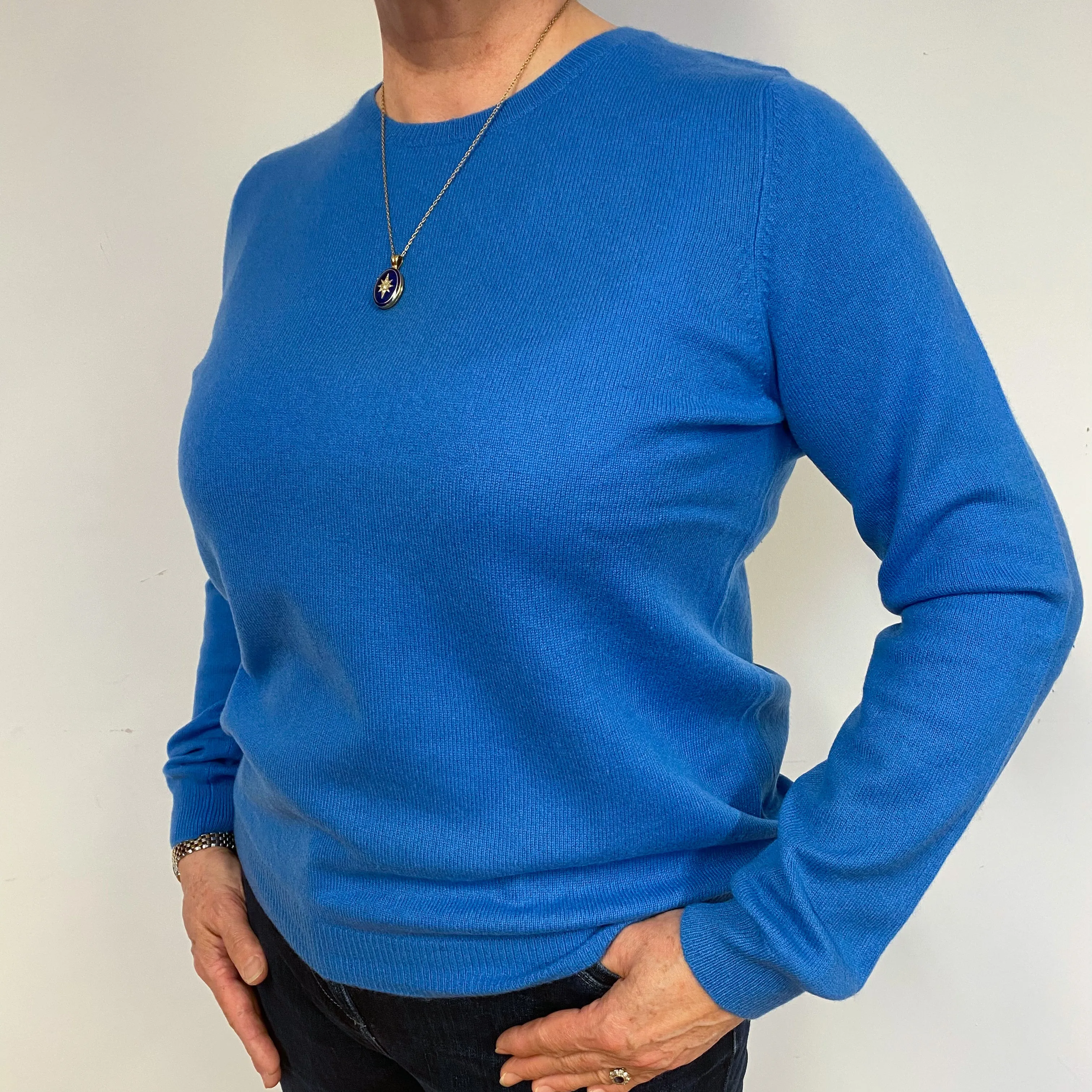 Bluebell Cashmere Crew Neck Jumper Large