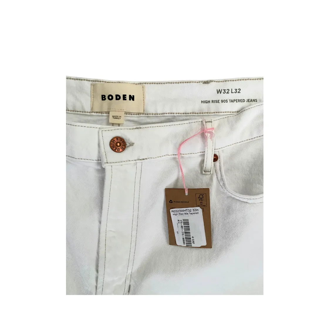 Boden Tapered Jeans White SIZE W32 L32