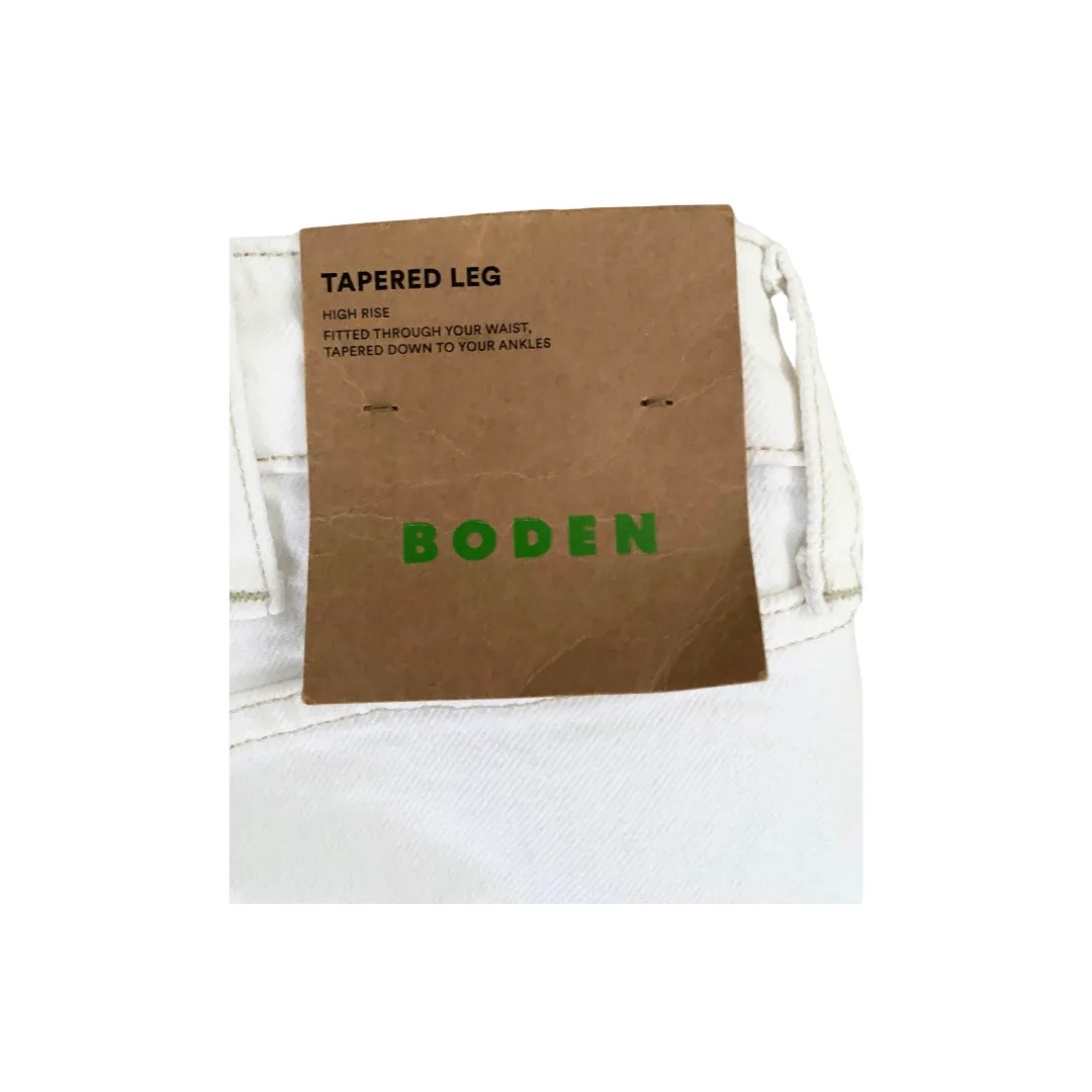 Boden Tapered Jeans White SIZE W32 L32