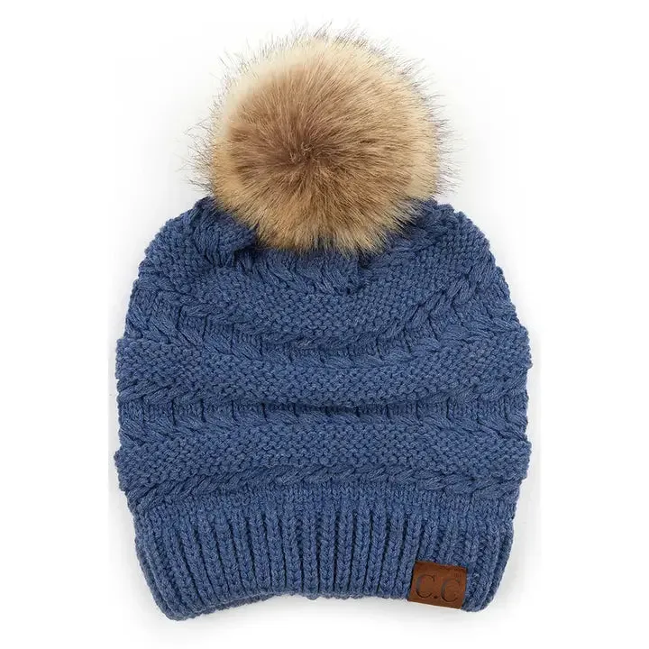 C.C Beanies with Poms - Click to see Options