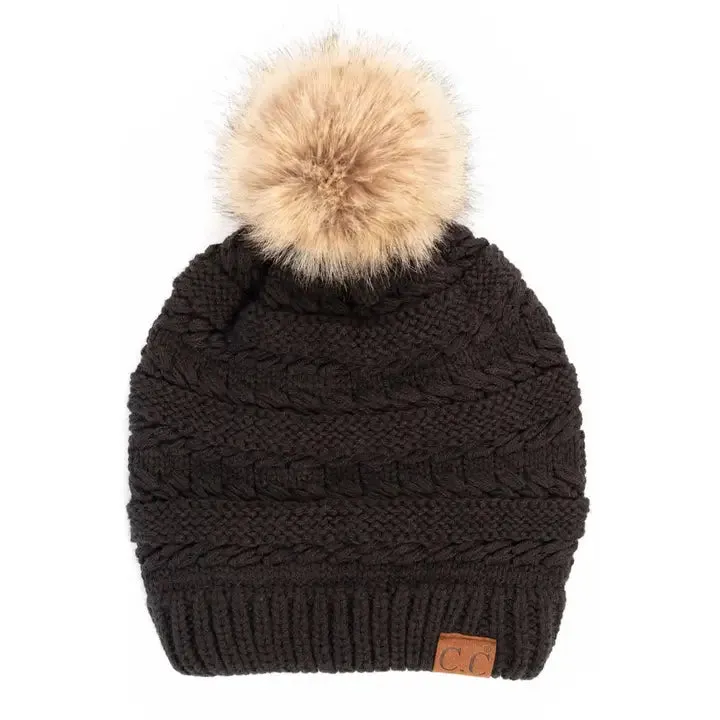 C.C Beanies with Poms - Click to see Options