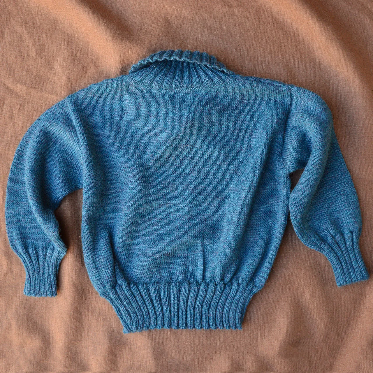 Charlie Sweater in Baby Alpaca - Light Peacock (3-6y)