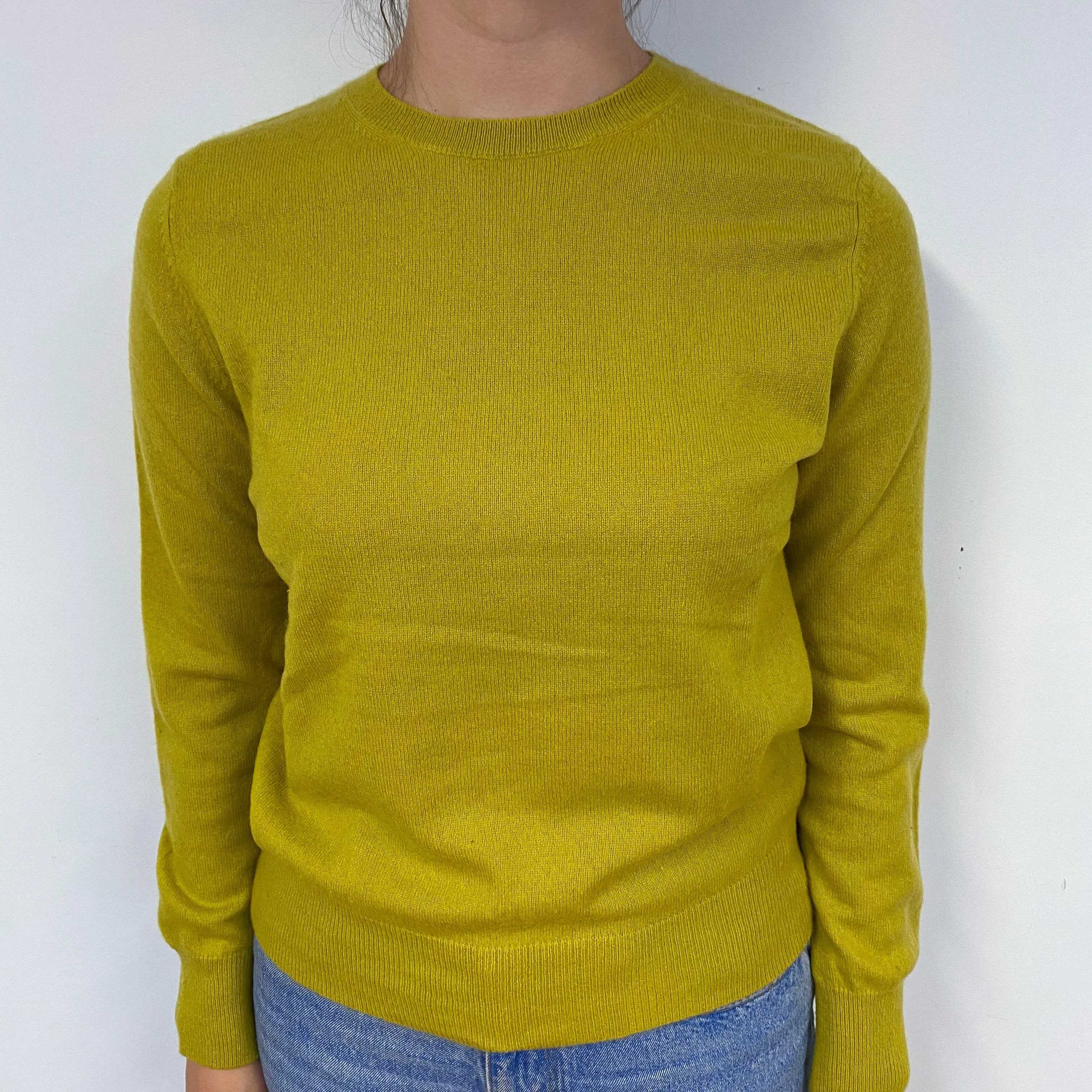 Chartreuse Green Cashmere Crew Neck Jumper