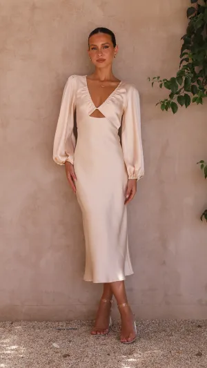 Cleo Midi Dress - Champagne