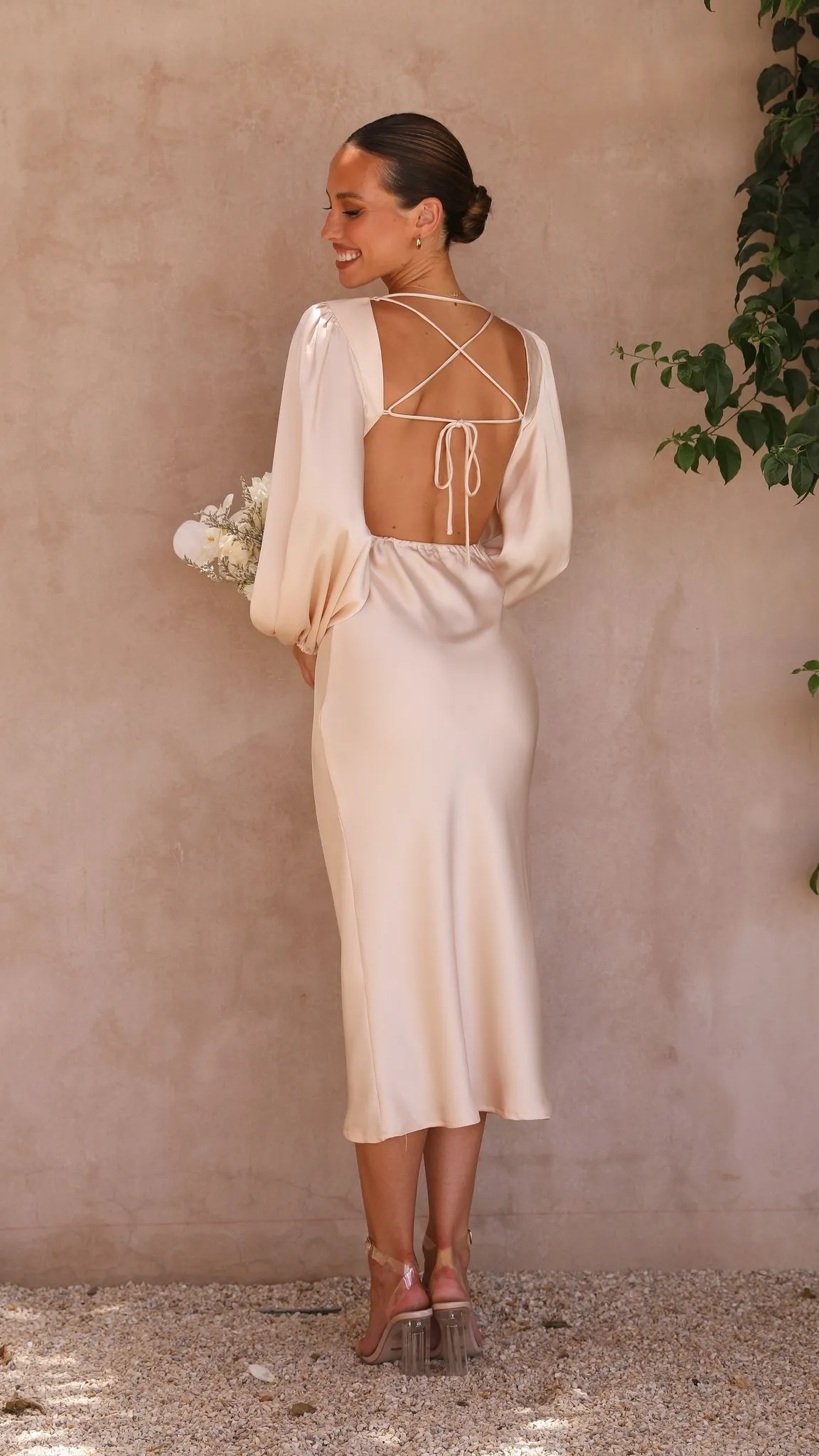 Cleo Midi Dress - Champagne