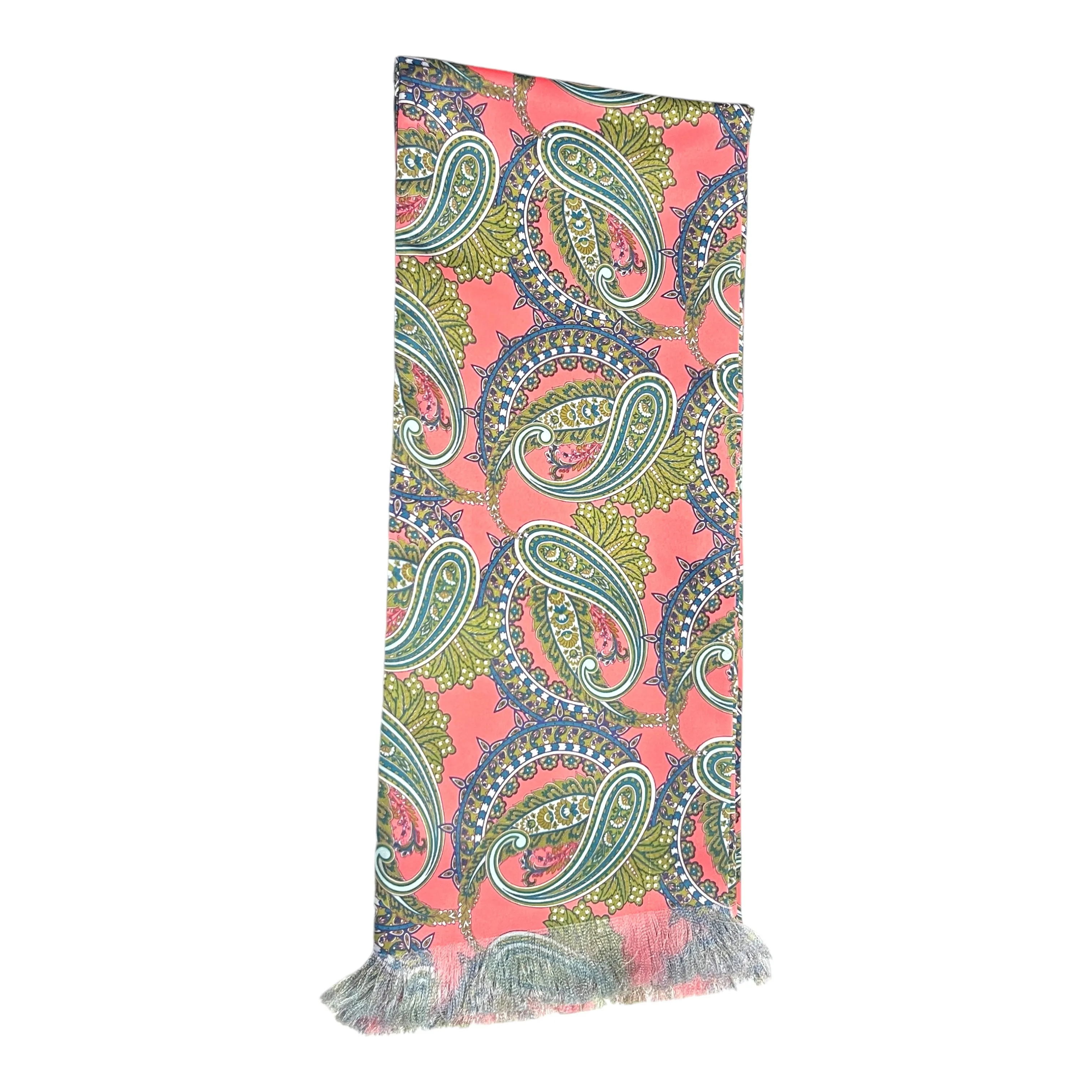 Corel Paisley Printed Scarf With Pocket Square