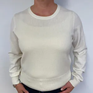 Cream Cashmere Crew Neck Jumper Large