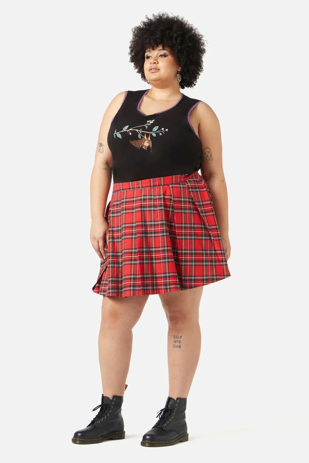 Curve Chosen Tartan Skirt