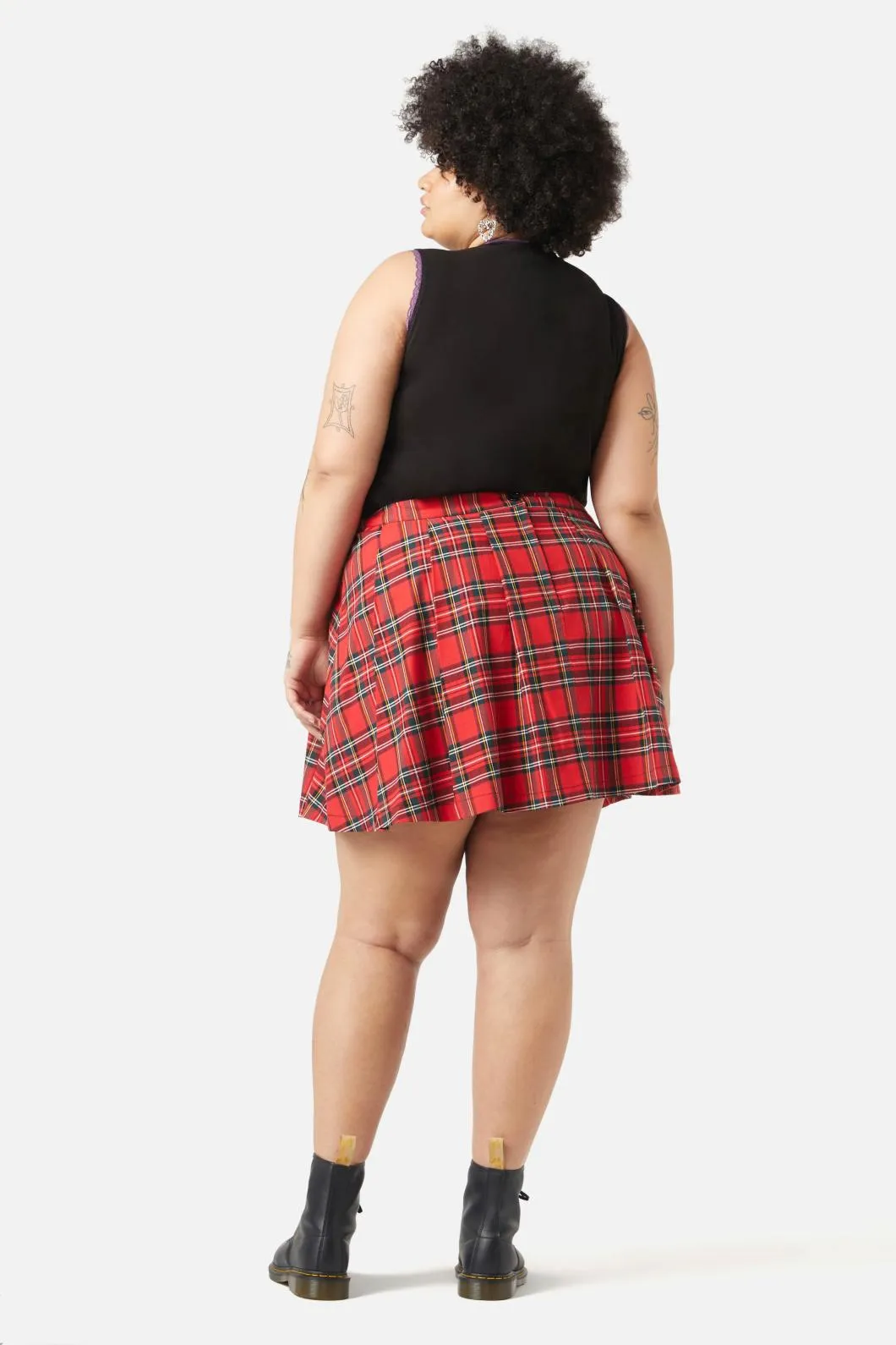 Curve Chosen Tartan Skirt