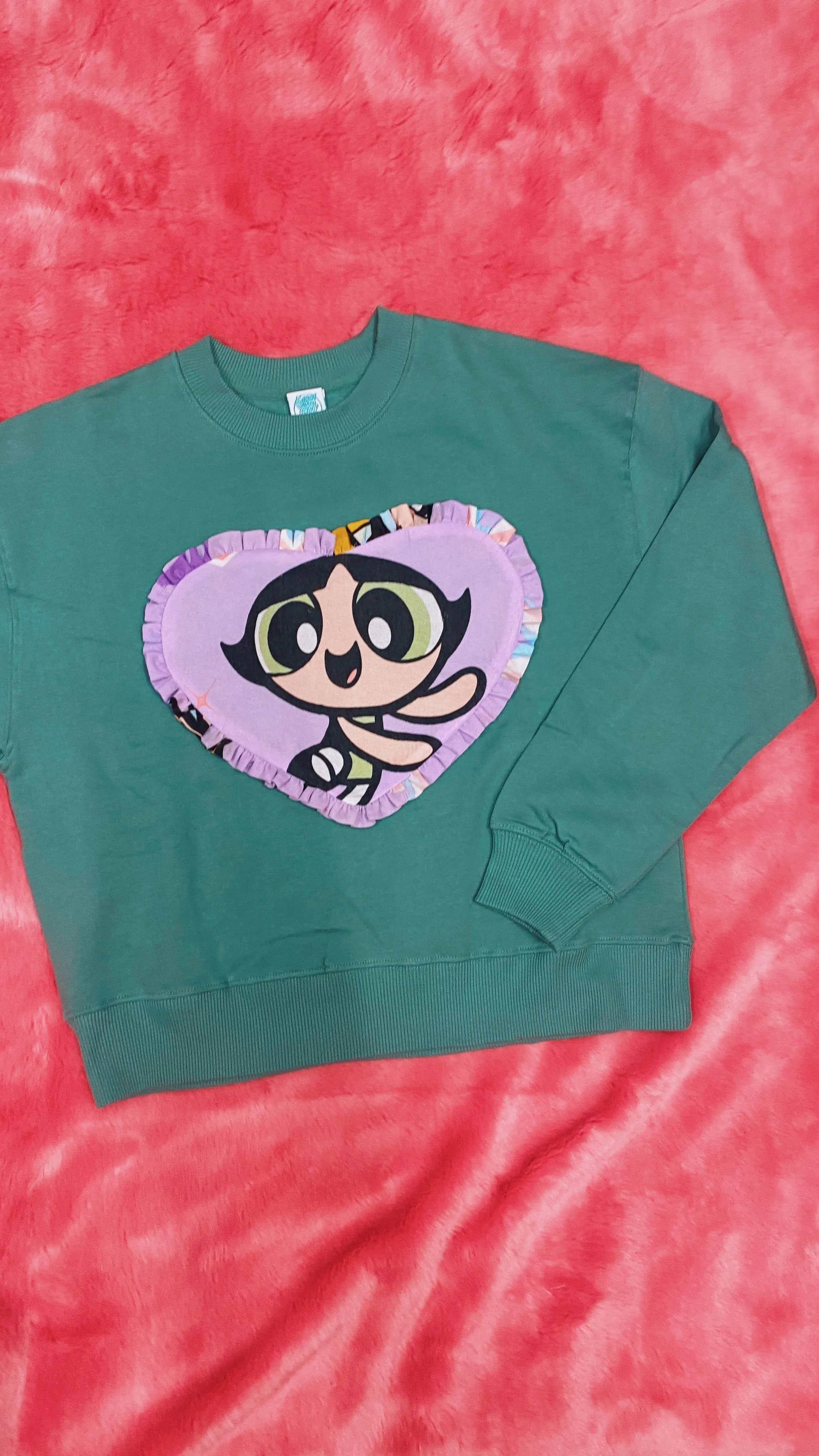 Custom Reworked Heart Duvet Jumper In This Fabric