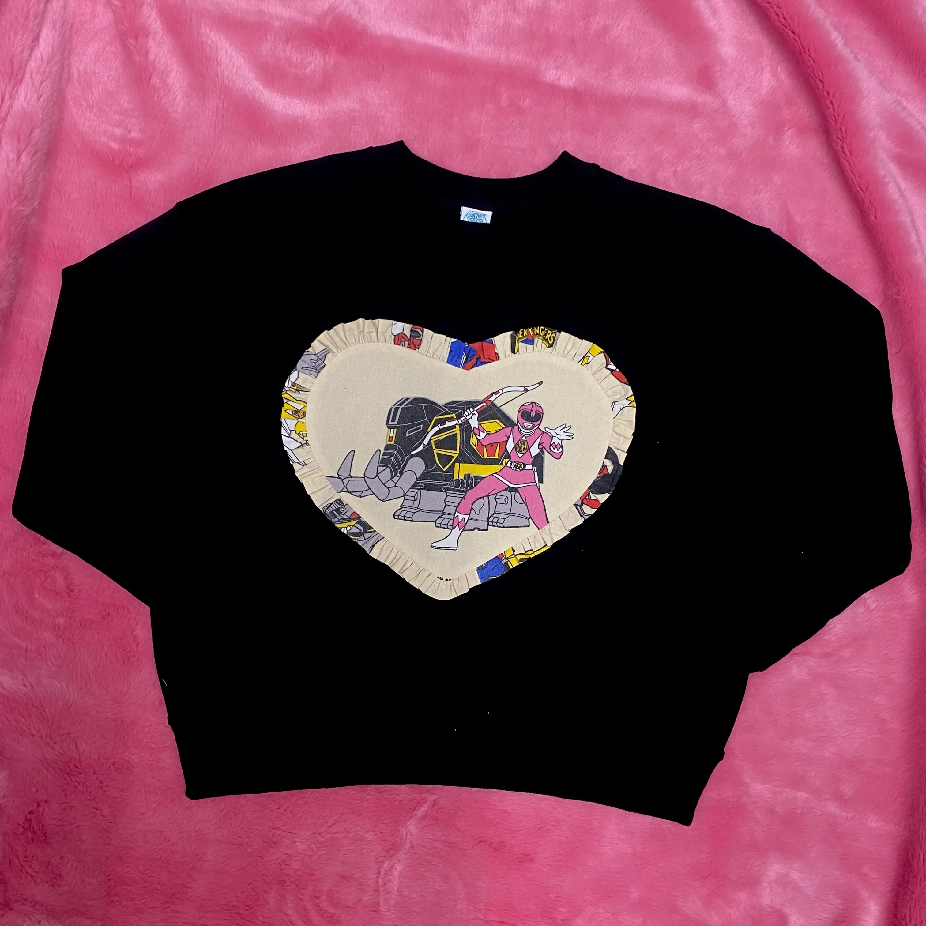 Custom Reworked Heart Duvet Jumper In This Fabric