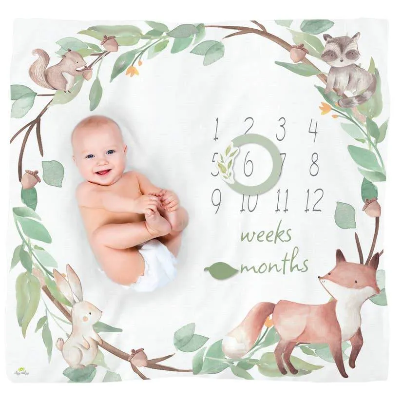 Cutie Captures™ Woodland Milestone Blanket