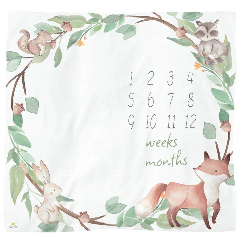 Cutie Captures™ Woodland Milestone Blanket