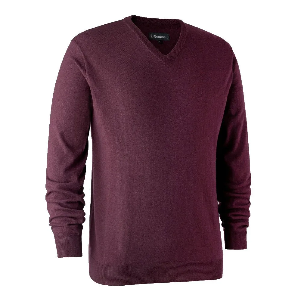 Deerhunter Kingston Knit V-Neck Jumper | Clearance Colours