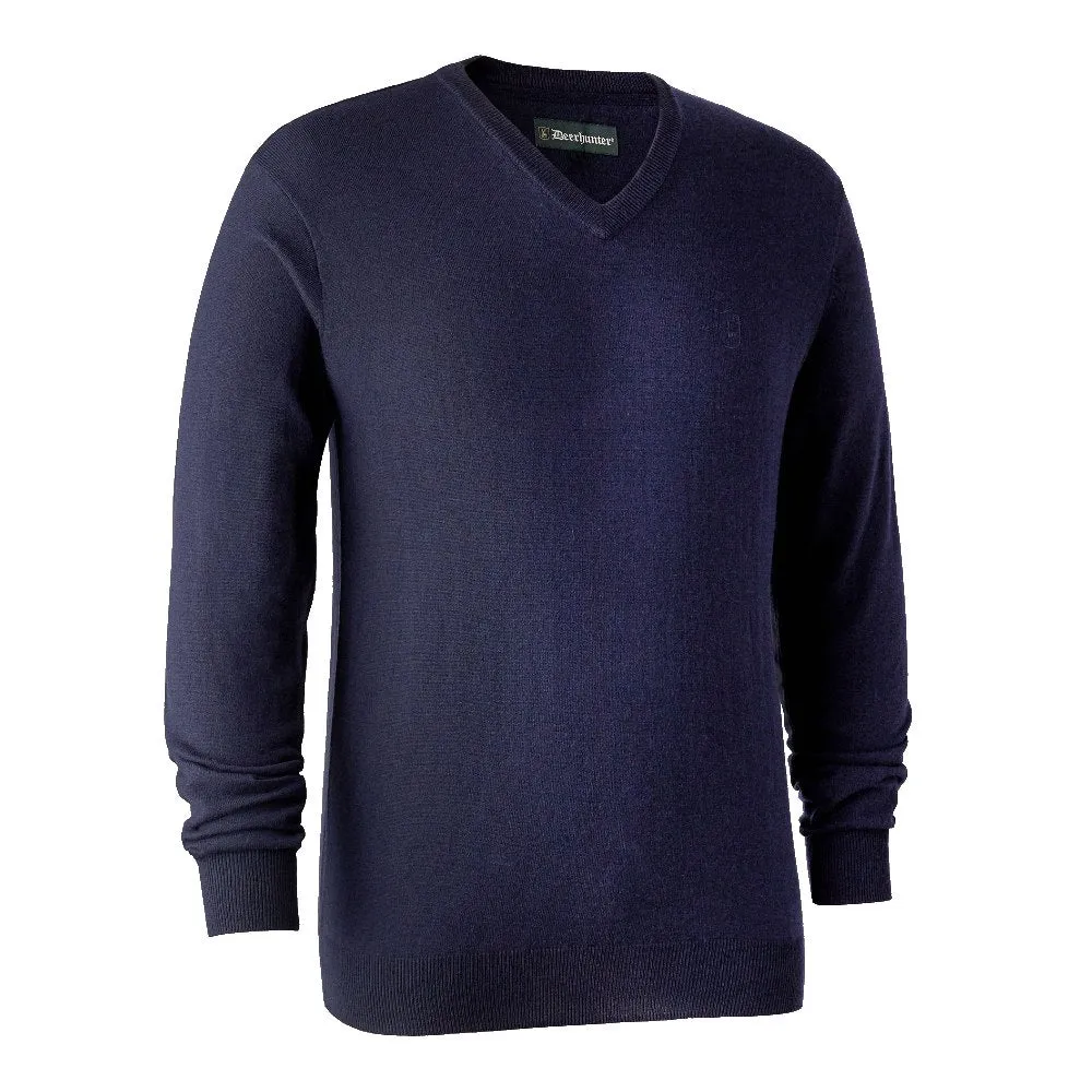 Deerhunter Kingston Knit V-Neck Jumper | Clearance Colours