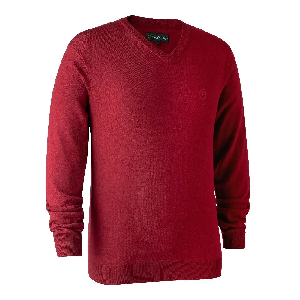 Deerhunter Kingston Knit V-Neck Jumper | Clearance Colours