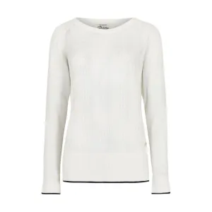 Dubarry Clifton Ladies Knitted Cashmere Mix Sweater - White