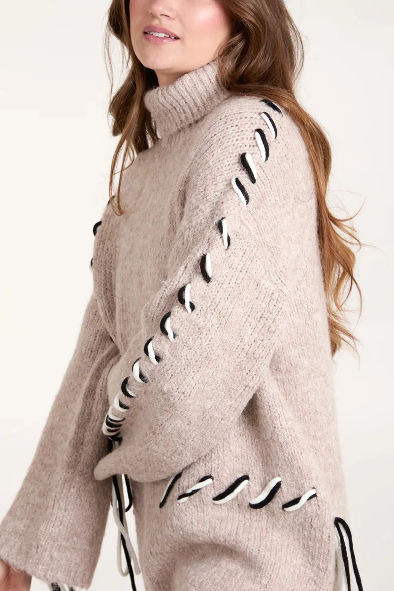 Embroidered Stitch Jumper