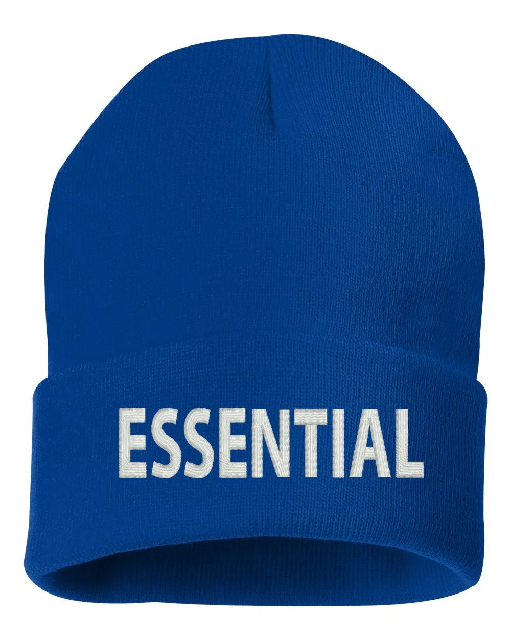 Essential Worker Embroidered Cuffed Beanie Hat