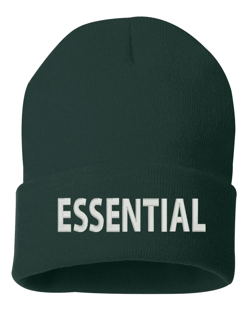 Essential Worker Embroidered Cuffed Beanie Hat